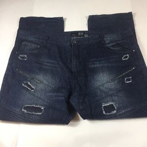 Big And Tall Moto Jeans